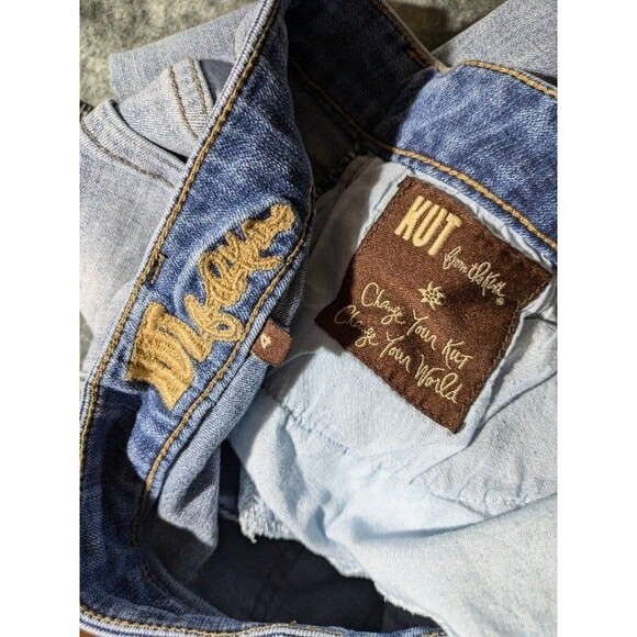 Kut from the Kloth Light Wash Distressed Straight Leg Jeans Women's Size 4 - Picture 10 of 12